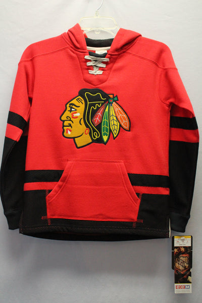 NHL Chicago Blackhawks Youth CCM PRO OK'd Jersey Hoodie