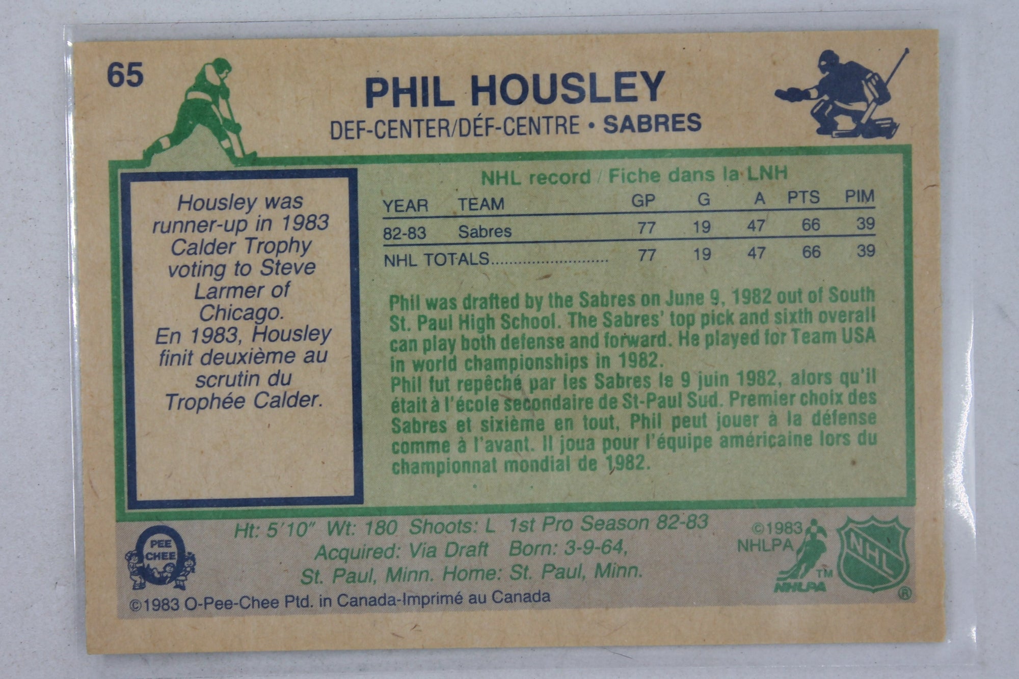 Phil Housley 1983-84 O-Pee-Chee Rookie Card