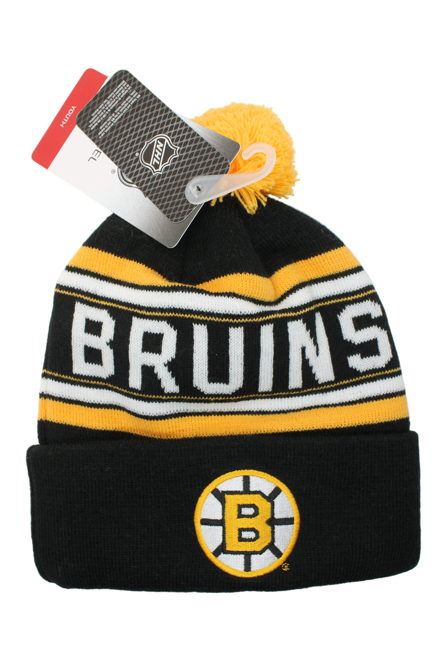 NHL Boston Bruins Youth Knit Toque with Pom