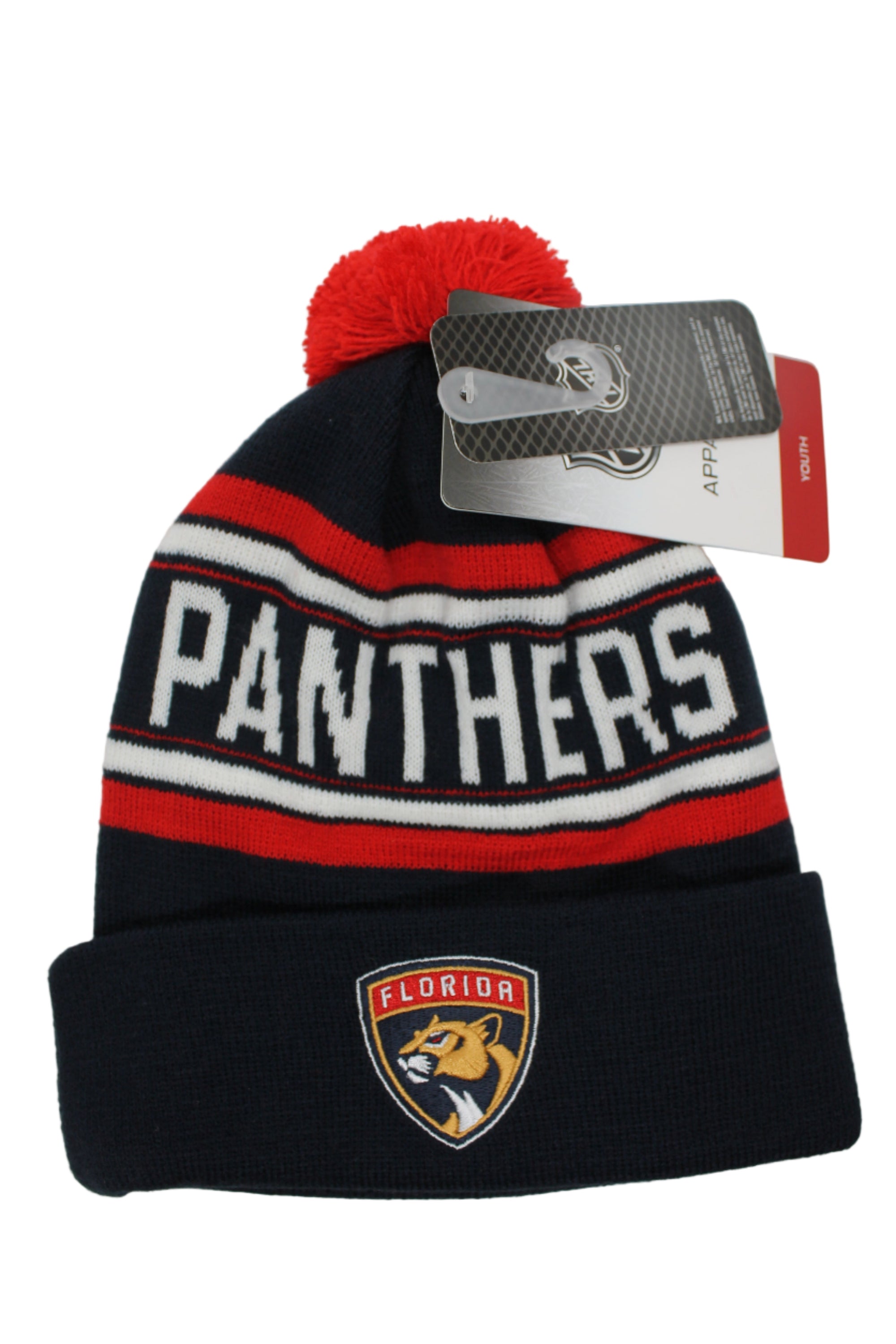 NHL Florida Panthers Youth Knit Toque with Pom