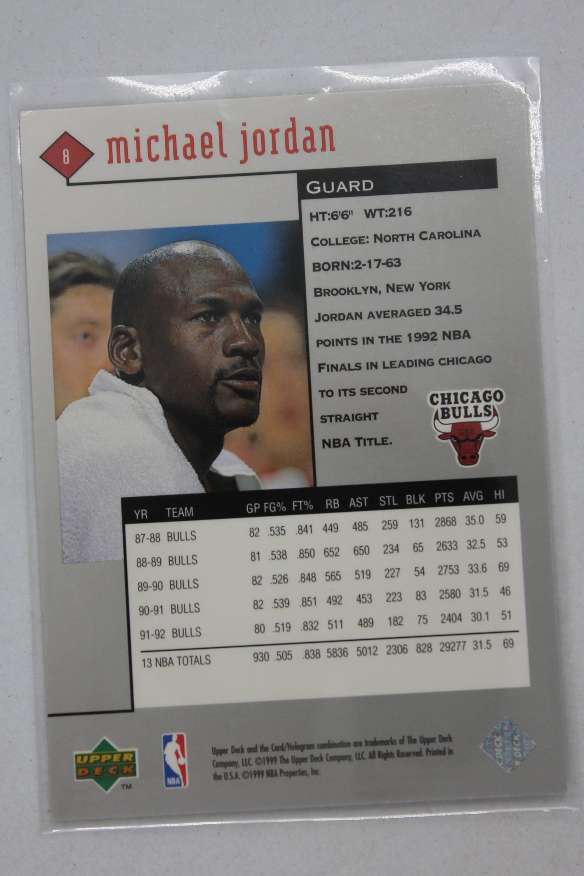 Michael Jordan 1998-99 Upper Deck Black Diamond - [Base] #8