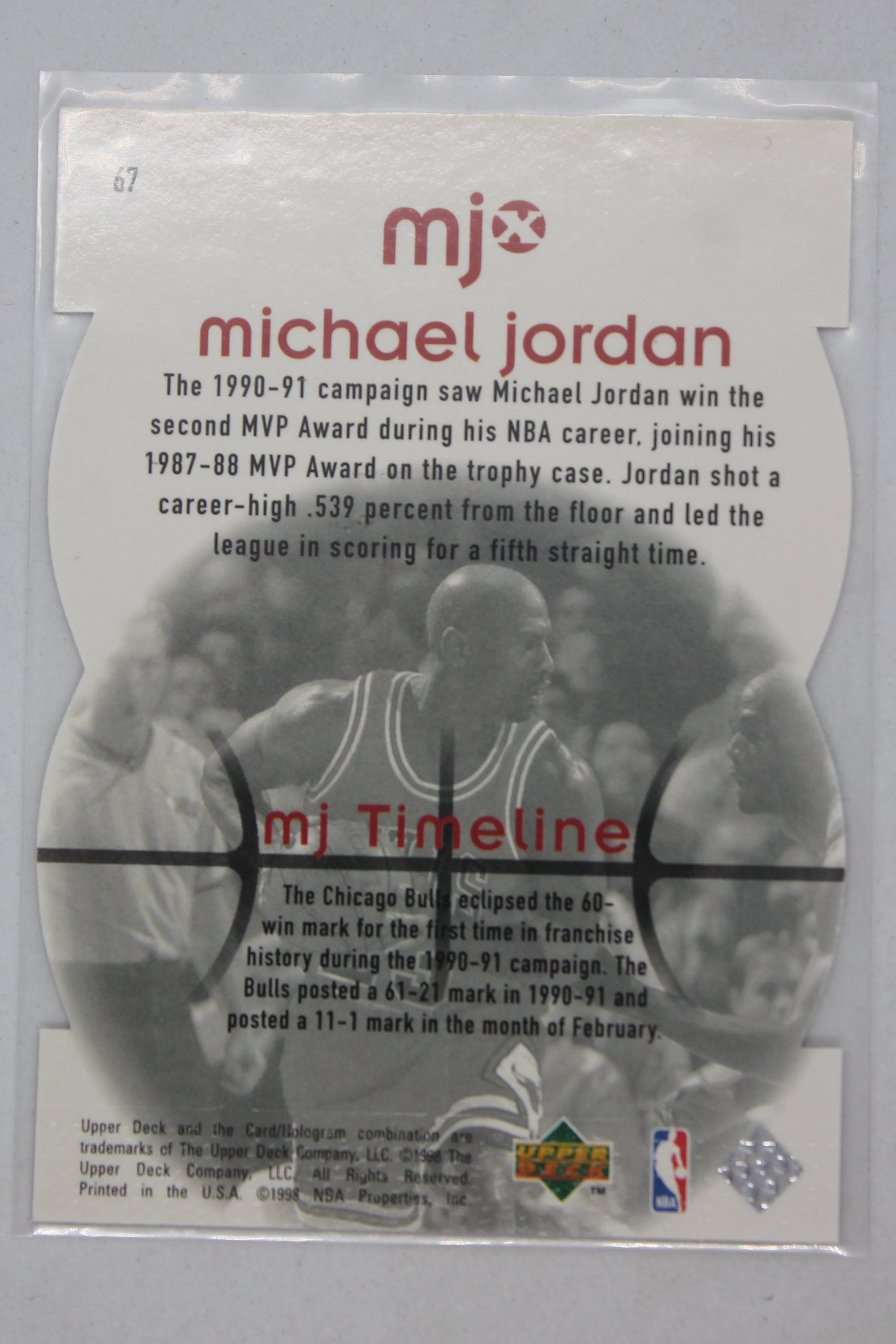 Michael Jordan 1998 Upper Deck MJ Timepieces #0570/2300 #67 - Chicago Bulls