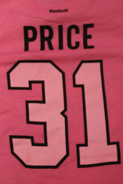 NHL -  Montreal Canadiens Youth Girl's Reebok Carey Price Short Sleeve T-Shirt - Pink