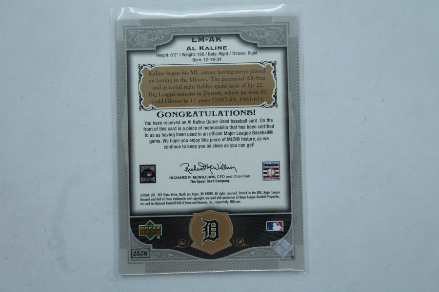 Al Kaline Game-Used Bat - 2006 SP Legendary Cuts - Legendary Materials - Gold #LM-AK