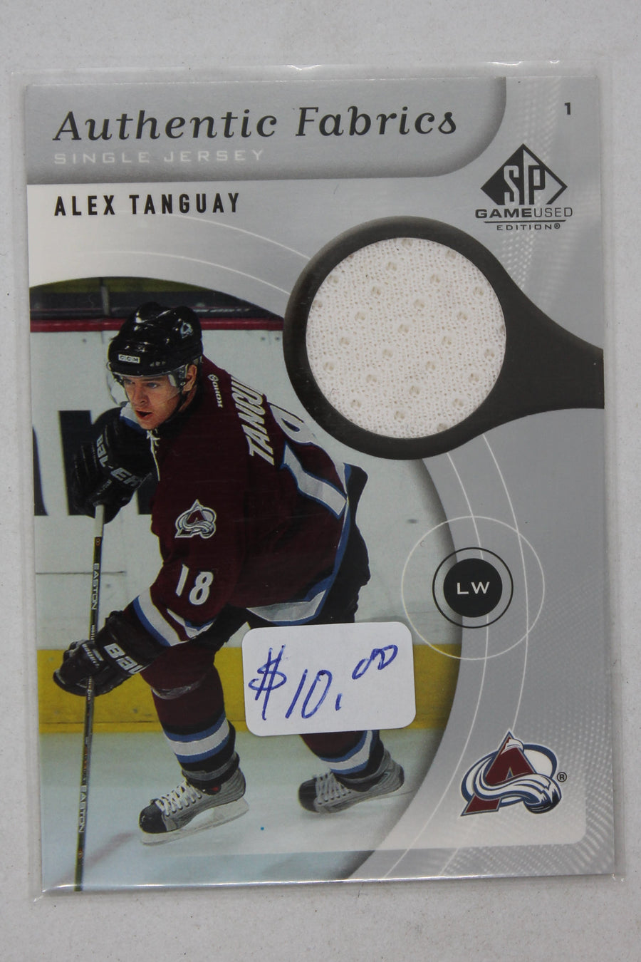 Alex Tanguay 2005-06 SP Game Used Edition - Authentic Fabrics #AF-AT Jersey Card