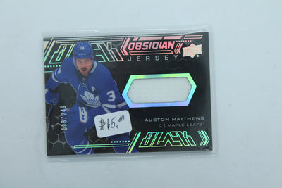 Auston Matthews 2020-21 SPx - UD Black Obsidian Jersey #OJ-AM #008/249