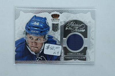 Morgan Rielly 2013-14 Panini Crown Royale - Heirs to the Throne Materials Jersey Card - Rookie Year