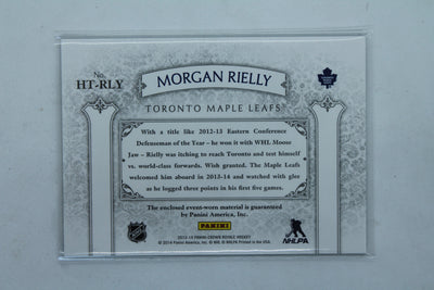 Morgan Rielly 2013-14 Panini Crown Royale - Heirs to the Throne Materials Jersey Card - Rookie Year