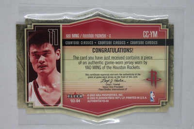 NBA - Yao Ming 2003-04 Fleer Authentix - Courtside Classics - Jersey #CC-YM