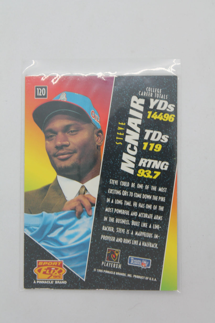 Steve McNair 1995 Sportflix Rookie Card