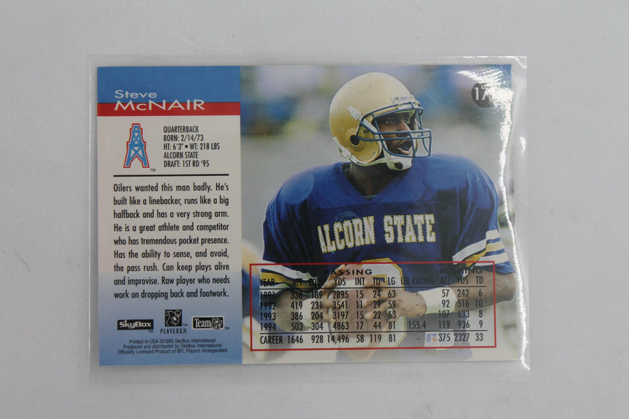 Steve McNair 1995 Skybox Impact Rookie Card