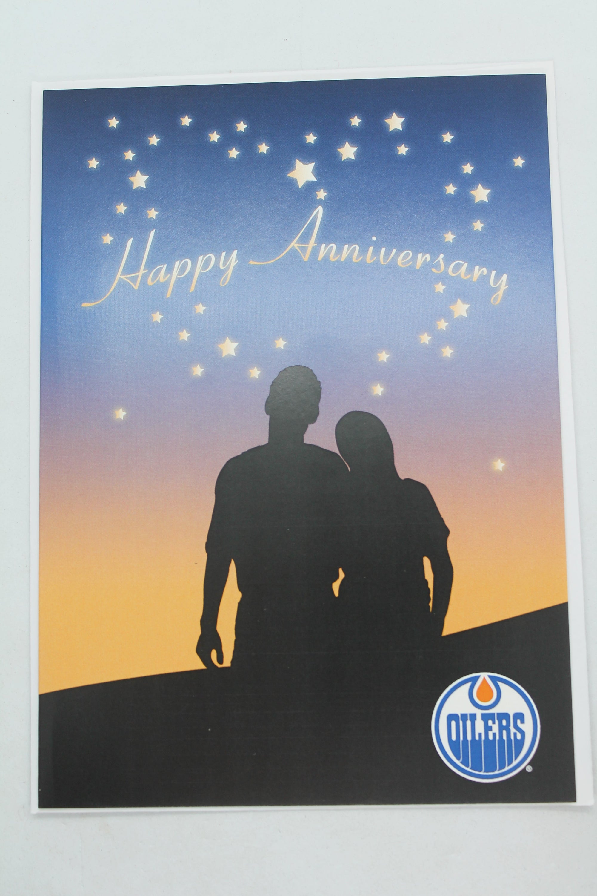 NHL Edmonton Oilers "Happy Anniversary" card