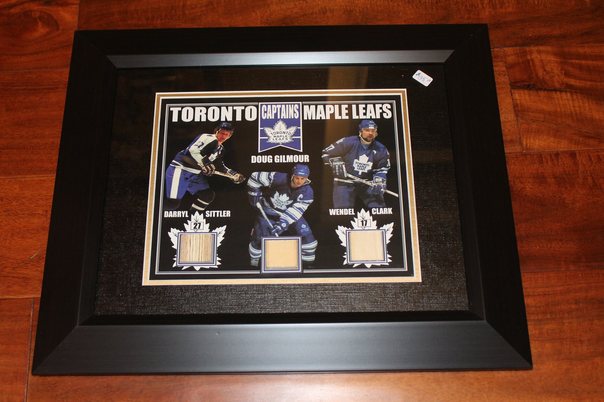 NHL Toronto Maple Leafs Captains - Sittler, Gilmour & Clark - Pieces of Game-Used Sticks