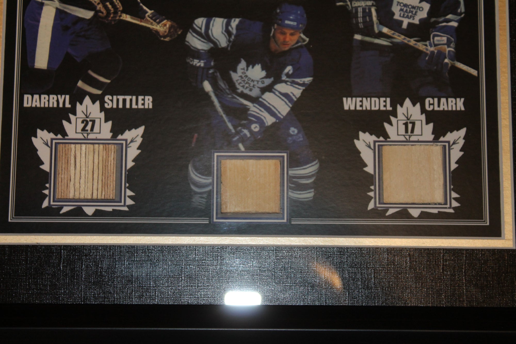 NHL Toronto Maple Leafs Captains - Sittler, Gilmour & Clark - Pieces of Game-Used Sticks