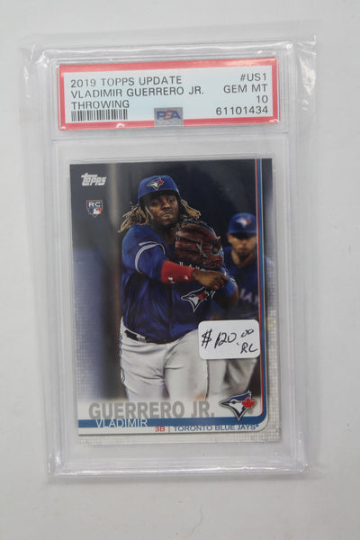 Vladimir Guerrero Jr. 2019 Topps Update Throwing Rookie Card #US1 GEM MT PSA 10