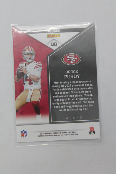 Brock Purdy 2022 Panini Rookies & Stars - Rookies Rookie Card