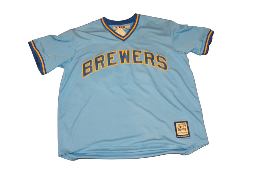 MLB Milwaukee Brewers Robin Yount #19 Men's Majestic Cooperstown Collection Baseball Jersey