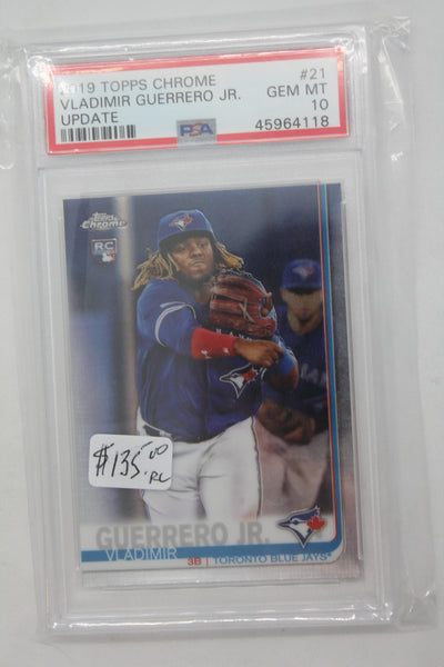 Vladimir Guerrero Jr. 2019 Topps Chrome Update Series Rookie Card - PSA GEM MT 10