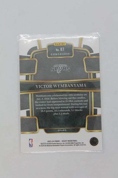 Victor Wembanyama 2023-24 Panini Select Rookie Card