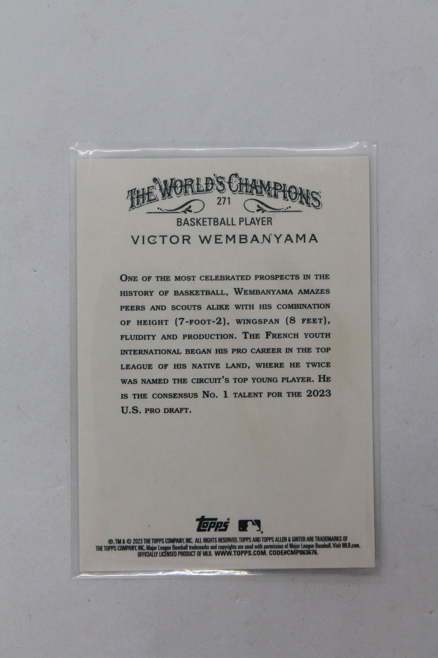 Victor Wembanyama 2023-24 Topps Allen & Ginter Rookie Card