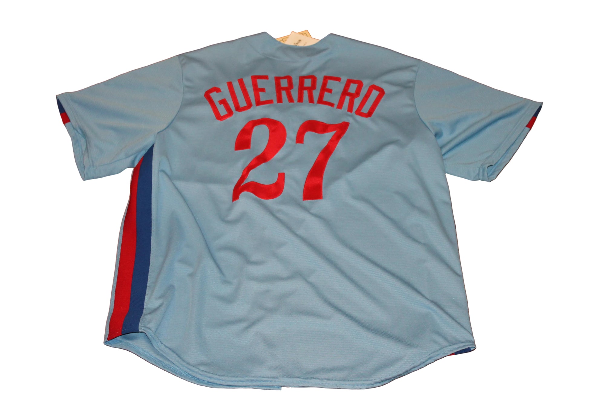 MLB Montreal Expos Vladimir Guerrero #27 Men's Majestic Cooperstown Collection Baseball Jersey - XLarge