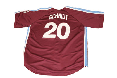 MLB Mike Schmidt Philadelphia Phillies #20 Men's Majestic Cooperstown Collection Baseball Jersey - XLarge