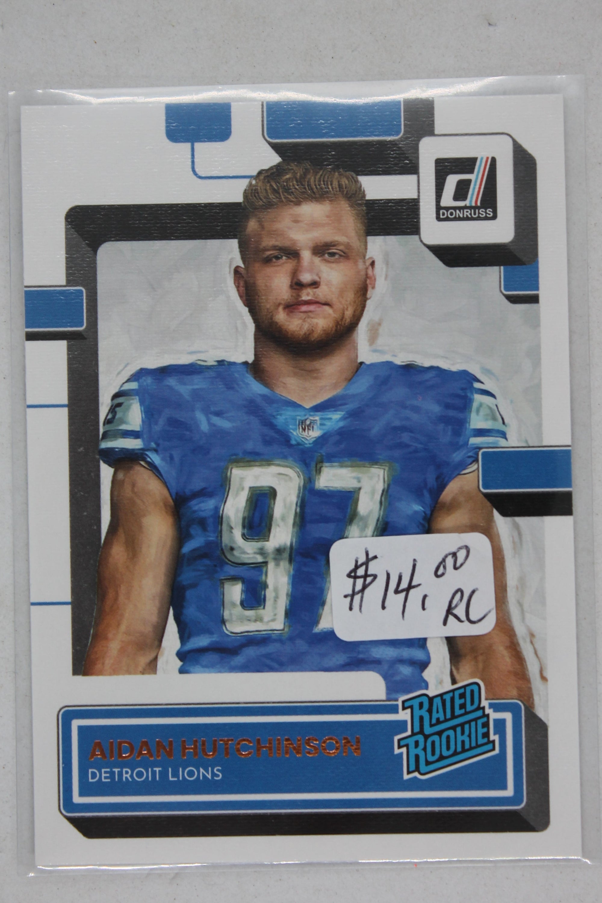 Aidan Hutchinson 2022 Panini Donruss Rated Rookie Rookie Card