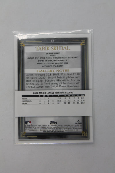 Tarik Skubal 2021 Topps Gallery Rookie Card