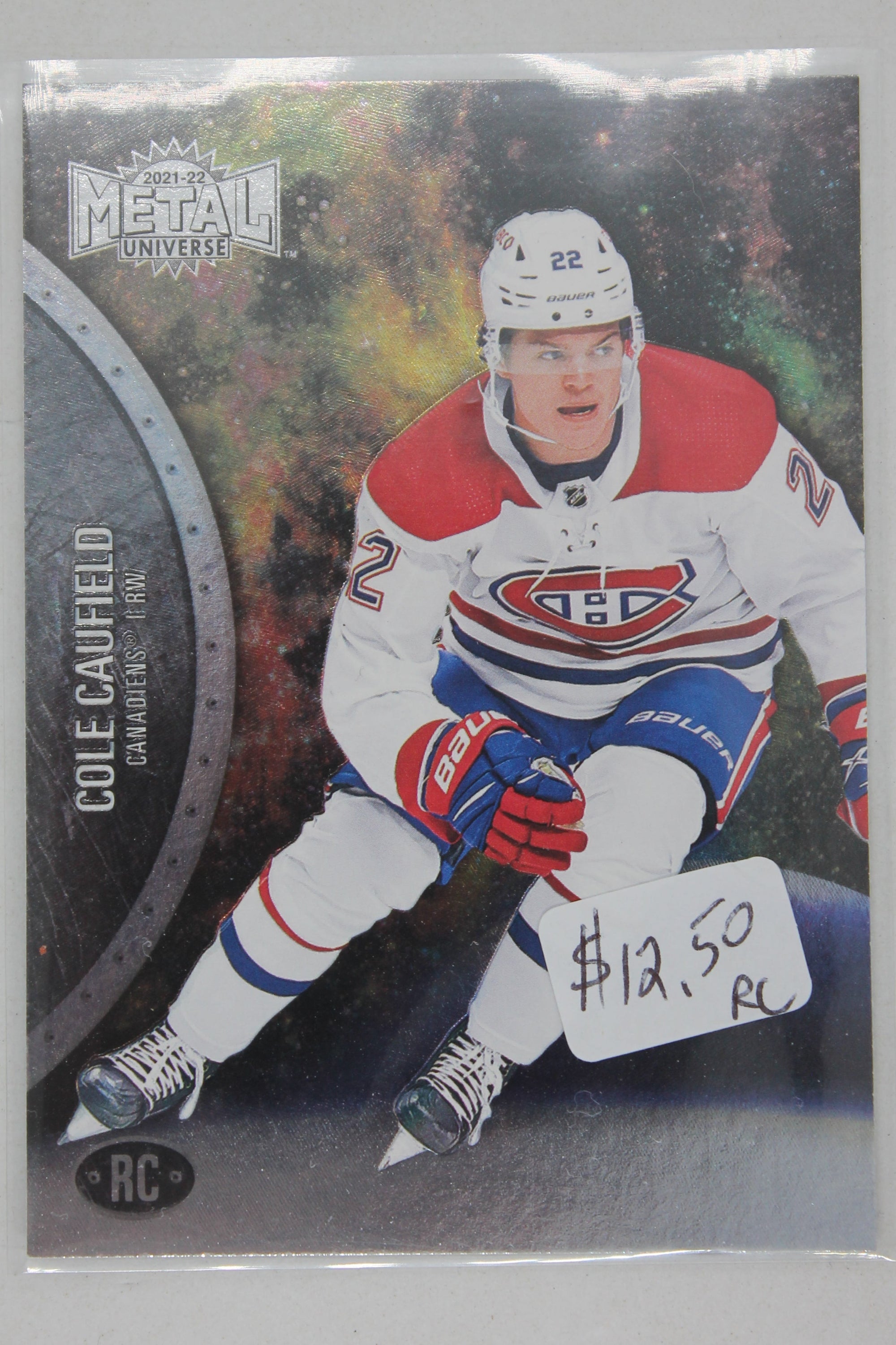 Cole Caufield 2021-22 Skybox Metal Universe Rookies Rookie Card