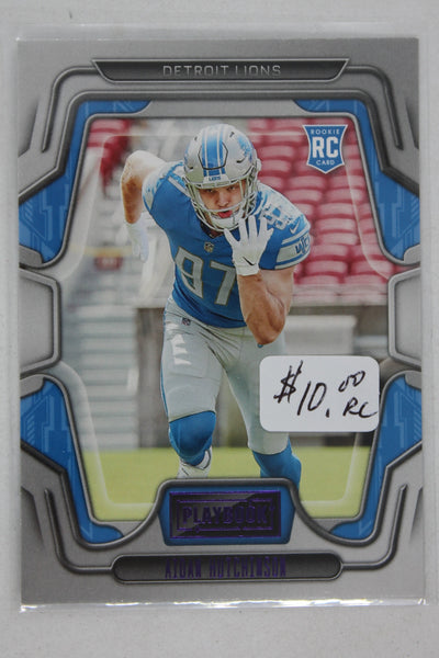 Aidan Hutchinson 2022 Panini Playbook Purple Rookies Rookie Card