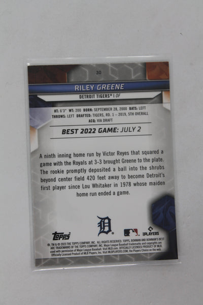 Riley Greene 2023 Bowman's Best Rookie Card