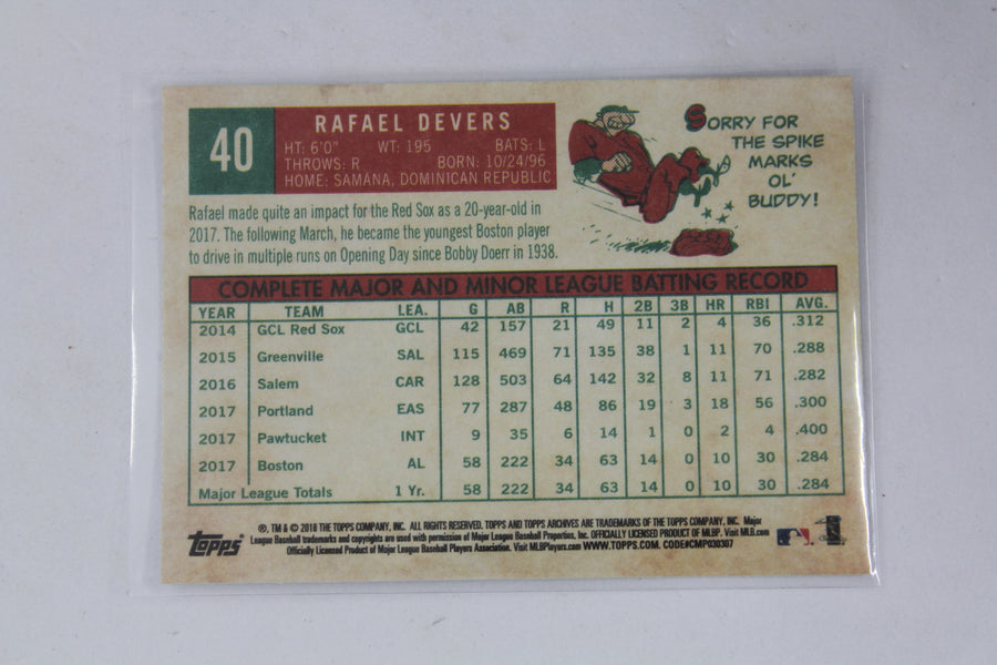 Rafael Devers Topps Archives Rookie Card