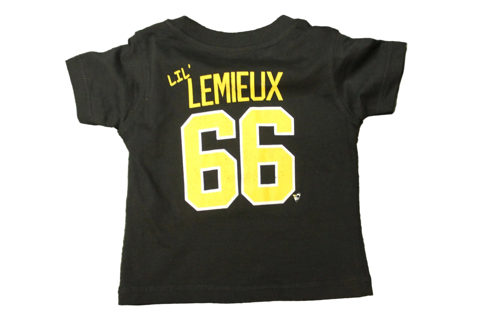 NHL Pittsburgh Penguins Toddler Old time Hockey "Lil Lemieux #66" Player Tee - 2T