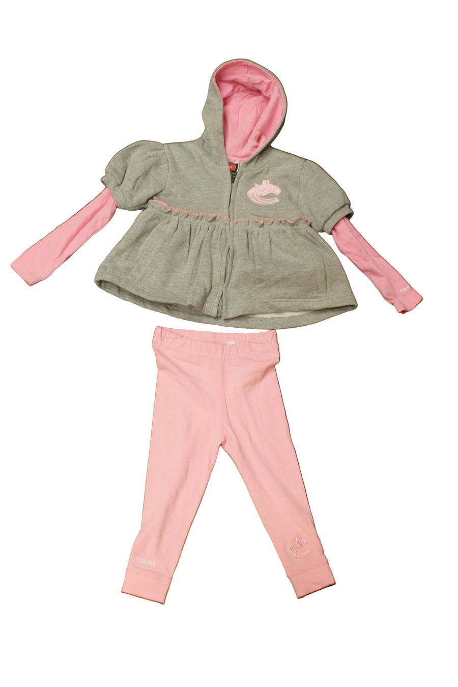 NHL Vancouver Canucks Reebok Infant 2pc Girl's Zip-Up Set