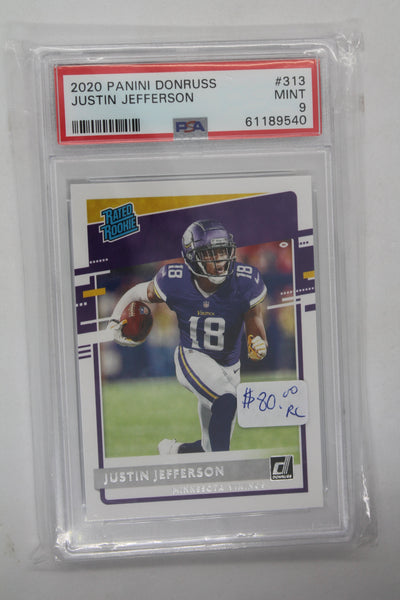 Justin Jefferson 2020 Panini Donruss - [Base] #313 Rookie Card -  [PSA 9]