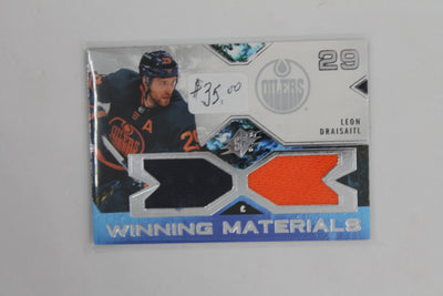 2021-22 UD SPX Leon Draisaitl Winning Materials Jersey Card