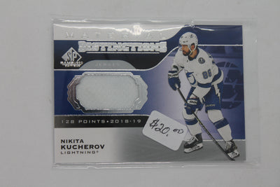 Nikita Kucherov 2020-21 UD SP Game-Used - Distinctions Materials Jersey Card