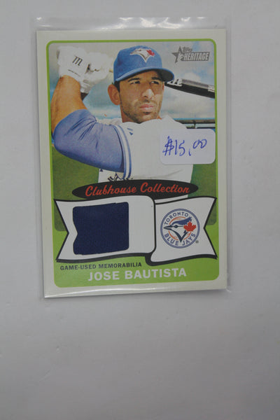 Jose Bautista  2014 Topps Heritage - Clubhouse Collection Relics Jersey Card