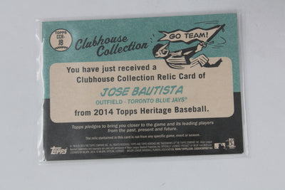 Jose Bautista  2014 Topps Heritage - Clubhouse Collection Relics Jersey Card