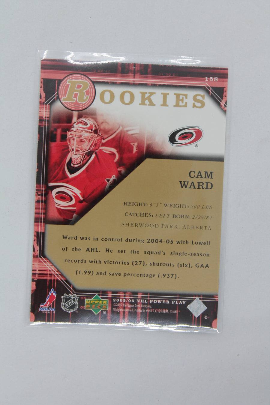 Cam Ward 2005-06 Upper Deck Power Play Rookie Card