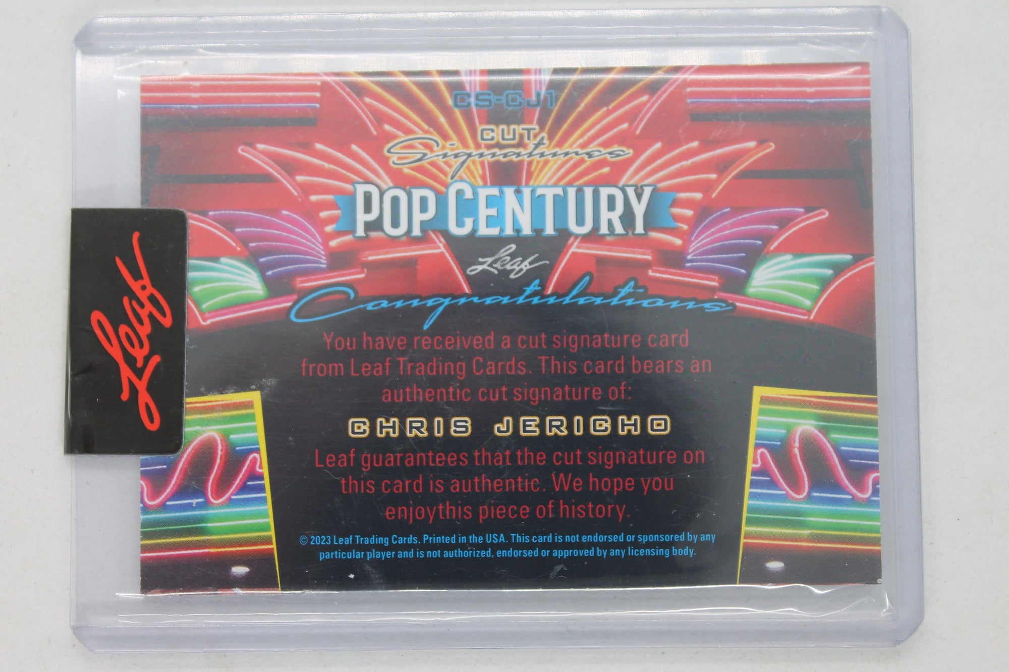 Chris Jericho 2023 Leaf Metal Pop Century Cut Autograph SP - AEW WWE