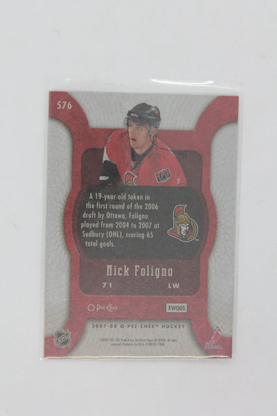 Nick Foligno 2007-08 O-Pee-Chee Rookie Card