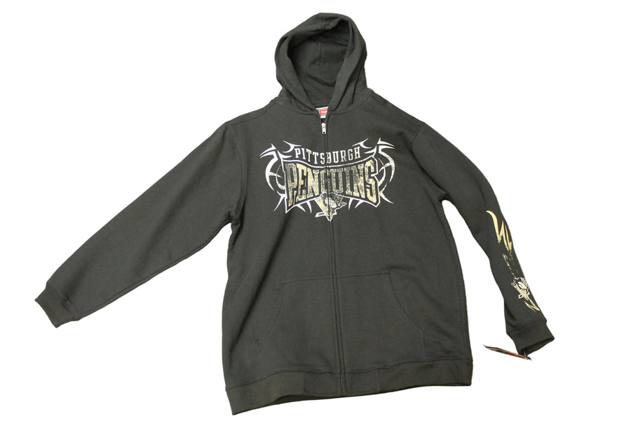 NHL Pittsburgh Penguins Reebok Youth Zip-Up Vintage Hoodie - Youth XLarge
