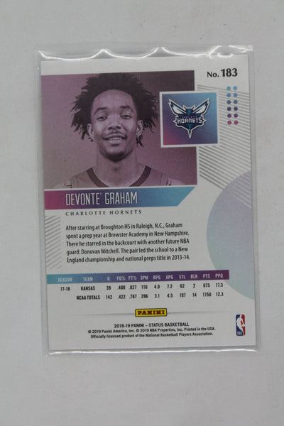 Devonte' Graham 2018-19 Panini Status - Purple Rookie Card