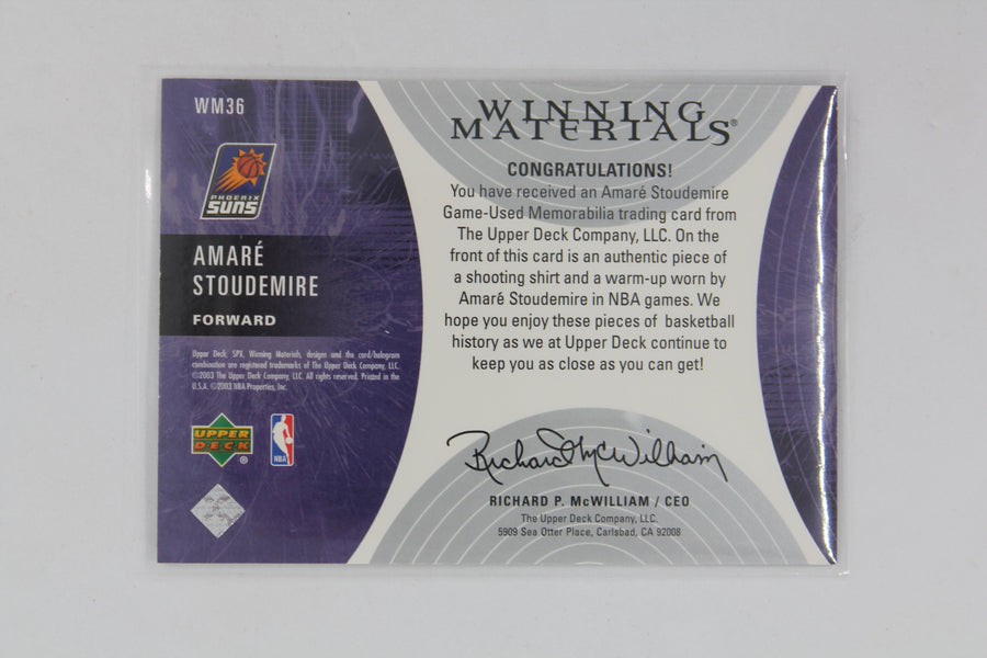 Amar'e Stoudemire 2003-04 SPx - Winning Materials Jersey Card