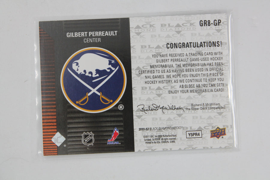 Gilbert Perreault 2011-12 Upper Deck Black Diamond - Dual Jerseys #GR8-GP  Jersey Card