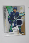 Quinn Hughes 2019-20 Upper Deck SP Game Used - Gold Jersey Relics #183 Authentic Rookies - RC #176/599