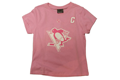 NHL Pittsburgh Penguins Reebok Youth "Crosby #87" Player Tee - Pink