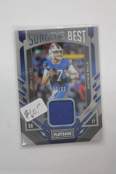 Josh Allen 2022 Panini Playbook - Sundays Best #SB-1  #32/99