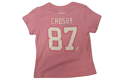 NHL Pittsburgh Penguins Reebok Youth "Crosby #87" Player Tee - Pink